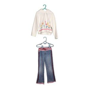 KRU Supplies Pullover Hoodie and Matching Jeans Outfit Size 6X